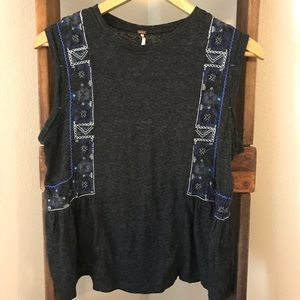 Free People Embroidered Top